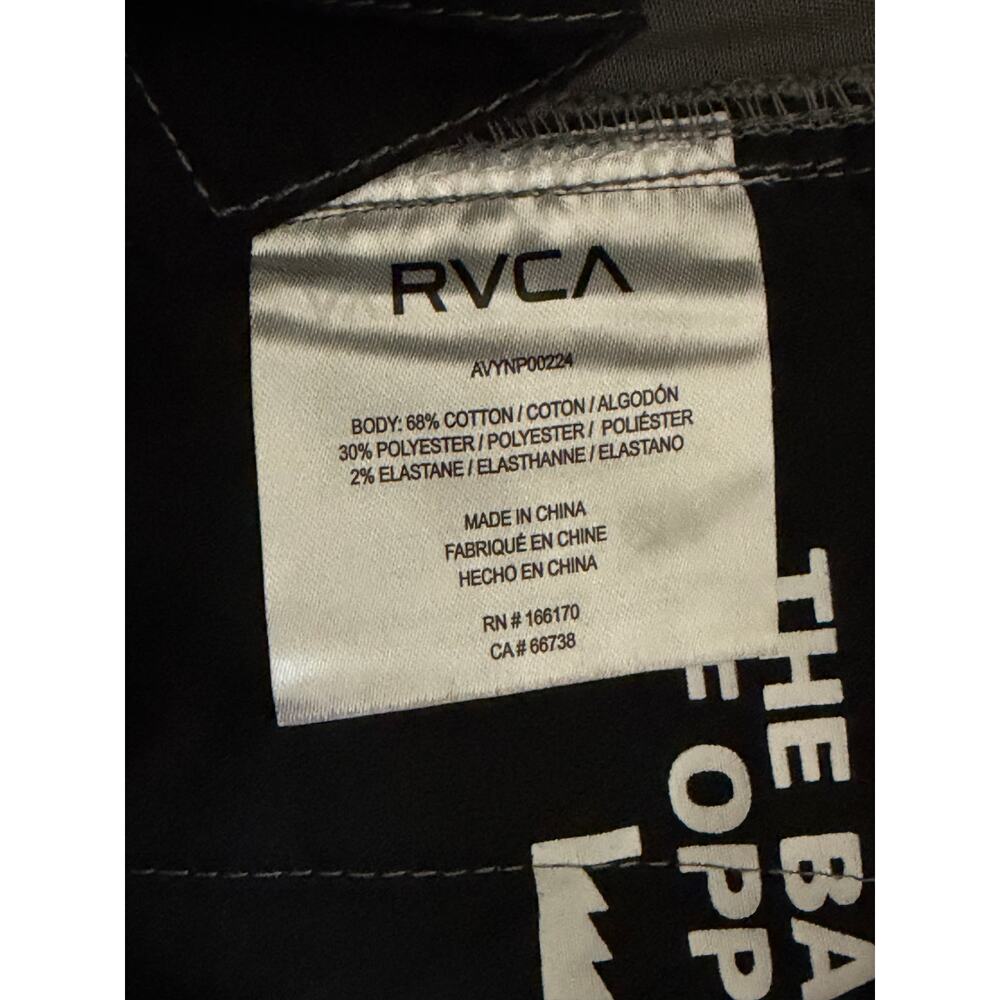 RVCA Week-End Pant Men's 36"x32" Straight Fit Stretch Fabric Smoke Gray NWT - Picture 9 of 13